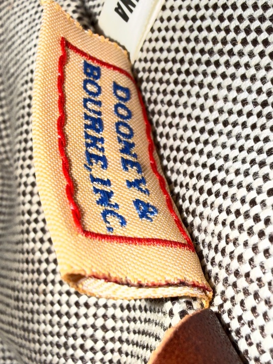 Dooney & Bourke Denim Monogram Shoulder Bag Brown Leather Trim Y2K Vintage - Picture 7 of 9